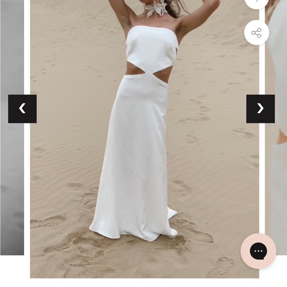 UNTAMED PETALS BY AMANDA JUDGE White Strapless Maxi Dress